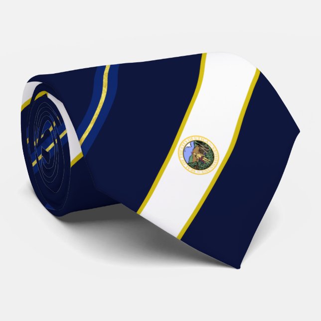 Cravate du drapeau de la ville d'Utica (New York) (Roulé)