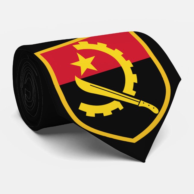 Cravate du drapeau de l'Angola (Roulé)