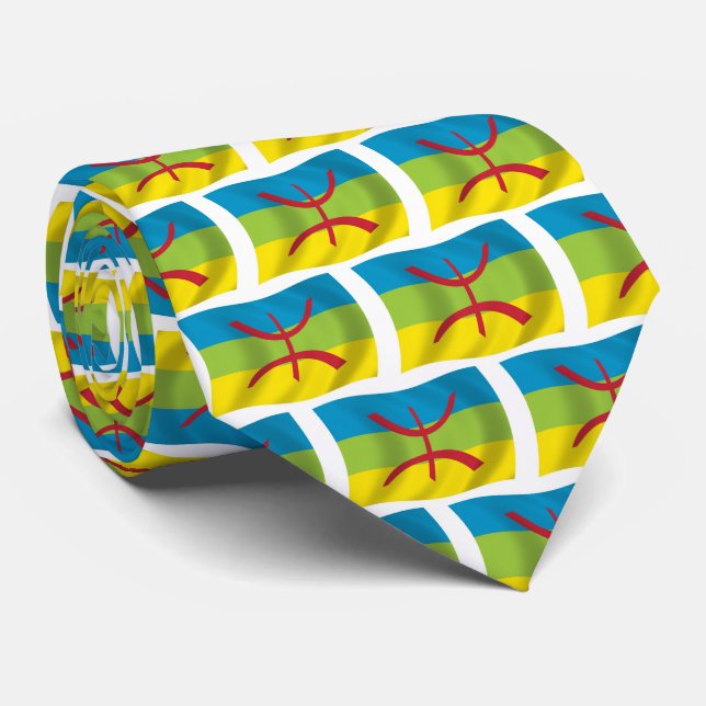 Cravate du drapeau des Berbères (Roulé)