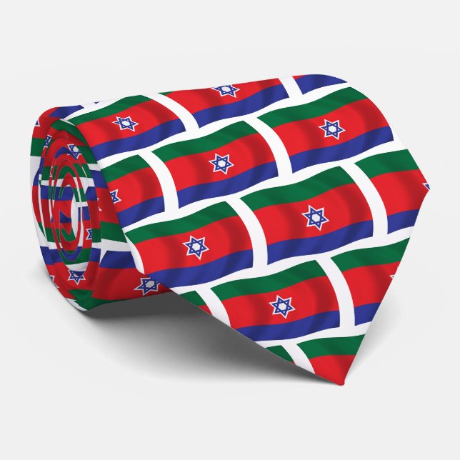 Cravate du drapeau des Bnei Menashe (Roulé)