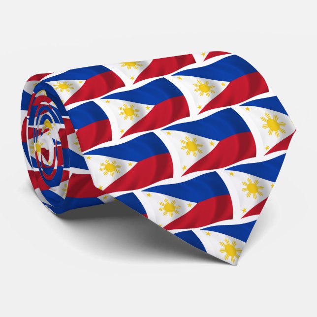 Cravate du drapeau des Philippines (Roulé)