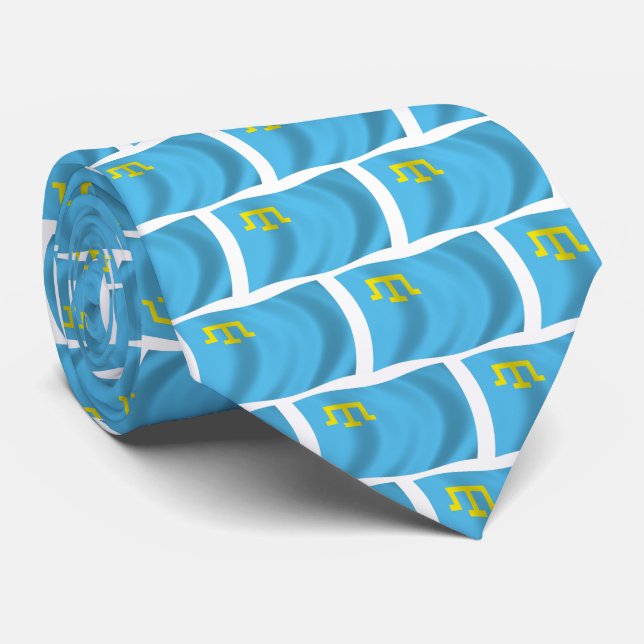 Cravate du drapeau des Tatars de Crimée (Roulé)