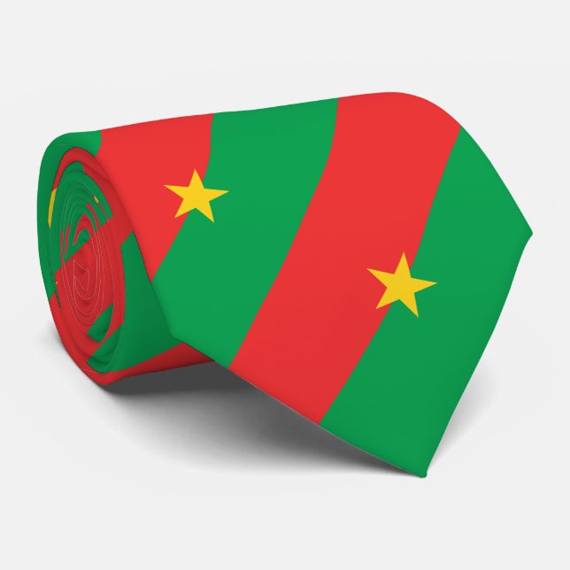 Cravate du drapeau du Burkina Faso patriotique (Roulé)