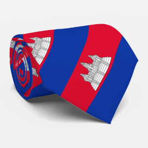 Cravate du drapeau du Cambodge patriotique