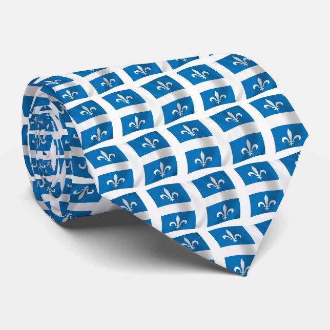 Cravate du drapeau du Québec (Roulé)