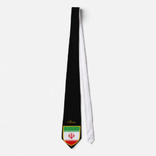 Cravate du drapeau iranien personnalisée