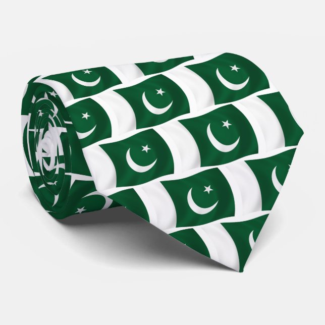 Cravate du drapeau pakistanais (Roulé)