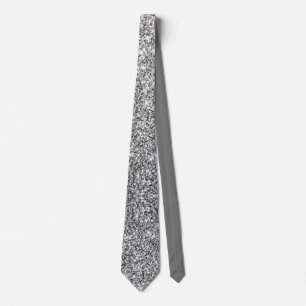 Cravate du Faux Metallic Silver Parties scintillan