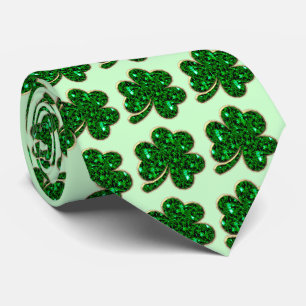 Cravate du jour de St Patrick vert de shamrock