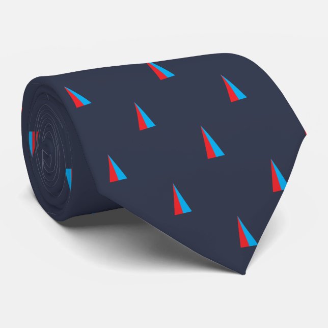 Cravate du triangle bleu rouge (Roulé)