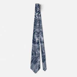 Cravate Dunkelblau und ganz schön wirbelige Batik