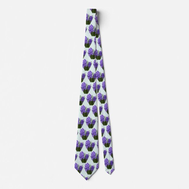 Cravate Duo de Jacinthe Pourpre (Devant)