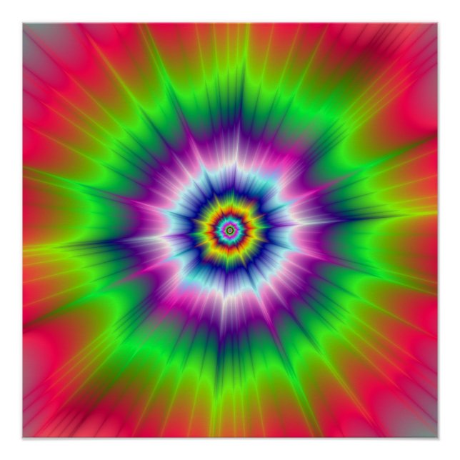 Cravate-Dye Explosive Zazzle Poster parfait (Devant)