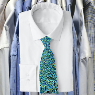 Cravate Eau bleu d'Aqua étincelante