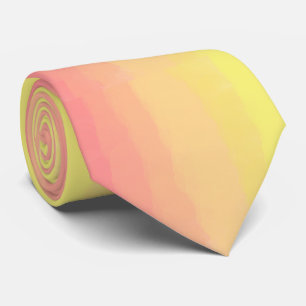 Cravate eau fraîche du coucher de soleil corail orange