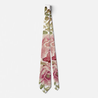Cravate Eau rose poussiéreuse fleurs de cactus, succulent