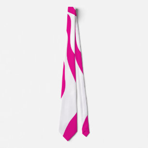 Cravate Ebb et flux 4 en Magenta et Blanc
