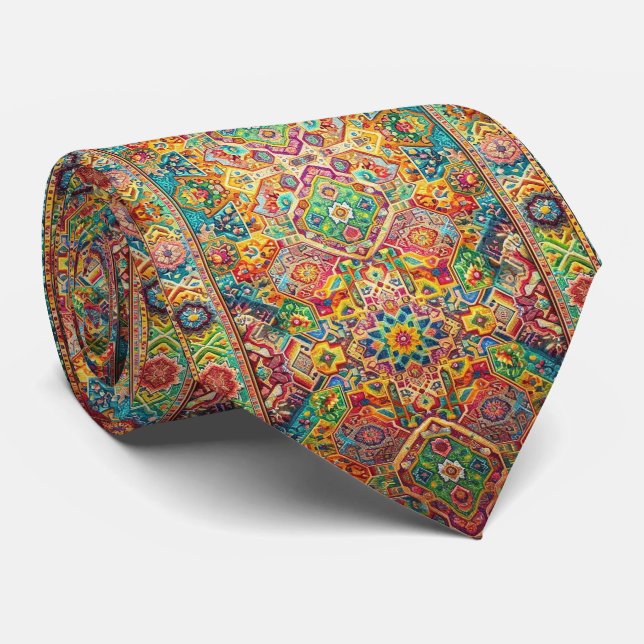 Cravate Écharpe de luxe de style persan designer | Fausse  (Roulé)