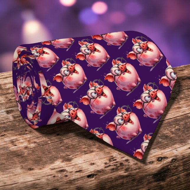 Cravate Écharpe fantaisiste personnalisée Cochon (Créateur téléchargé)