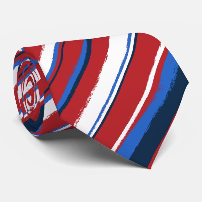 Cravate Écharpes rayées peintes (Roulé)