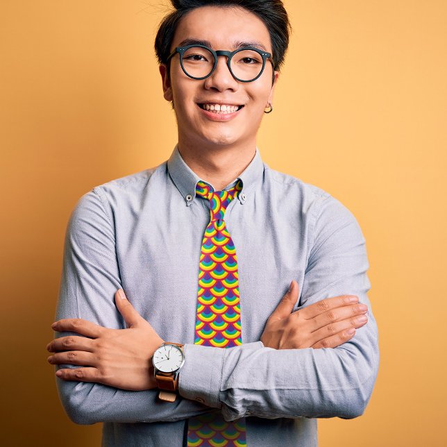 Cravate Échelle de sirène arc en arc (Créateur téléchargé)