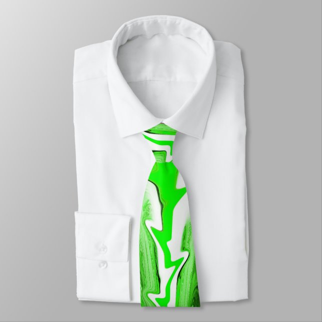 Cravate Éclair vert (Attaché)