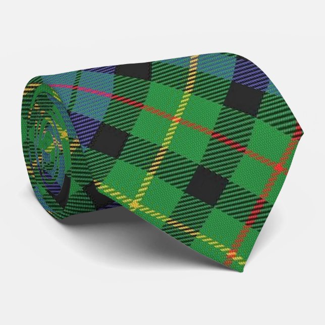 Cravate écossaise de tartan de Rollo de clan (Roulé)