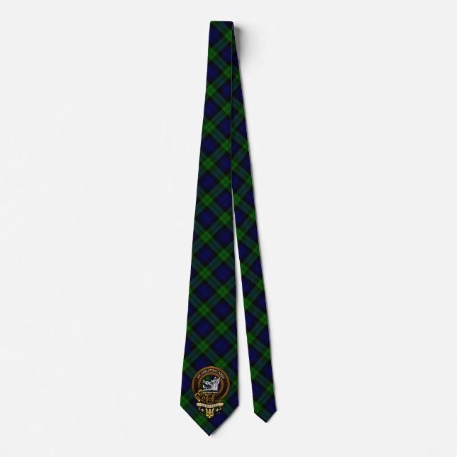 Cravate Écosse Clan Campbell Badge et Crest (Devant)