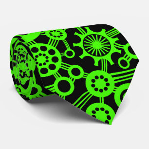 Cravate Écosystème - Chartreuse sur Noir