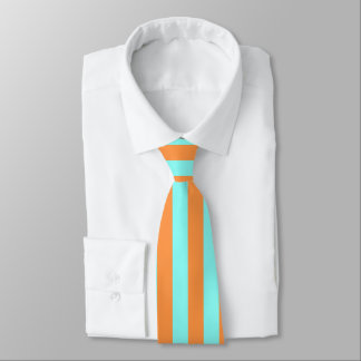 Cravate Ecouter d'été Aqua et Light Orange