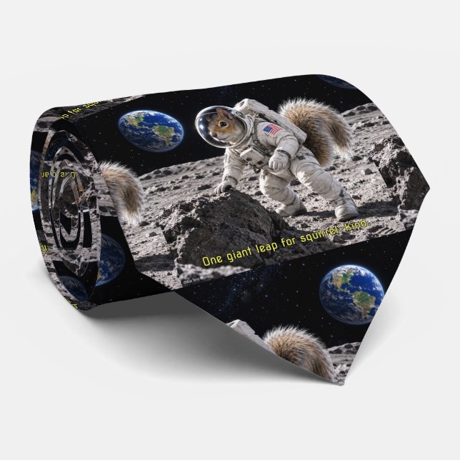 Cravate Écureuil Écureuil dans l'Espace (Roulé)