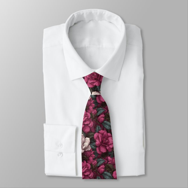 Cravate Edgy Dads Day Gifts Gardenias Floral (Attaché)