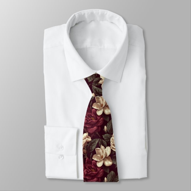 Cravate Edgy Menswear Ties Gardenias Floral (Attaché)