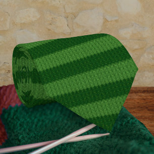 Cravate Effet de Knit vert de Noël - Épinette à deux tons