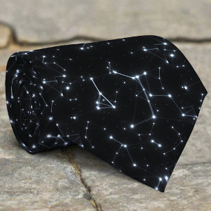 Cravate Effet de lueur Carte des étoiles Constellations As