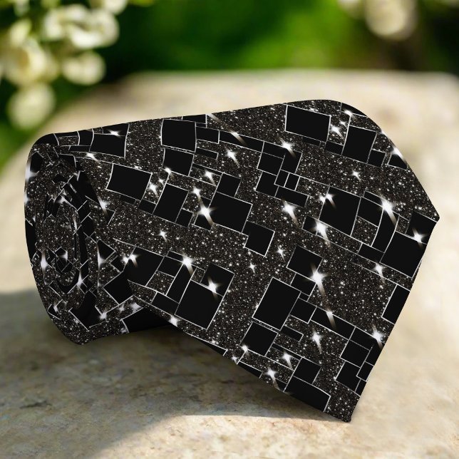 Cravate Effet Diamant Pailleté Brillants Élégant Moderne L (Créateur téléchargé)