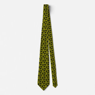 Cravate Effet Domino - Jaune