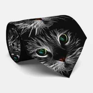 Cravate Éffrayant Chat Feline Soul Spirit Animal