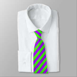 Cravate Électrique Psychédélique violet et arlequin vert