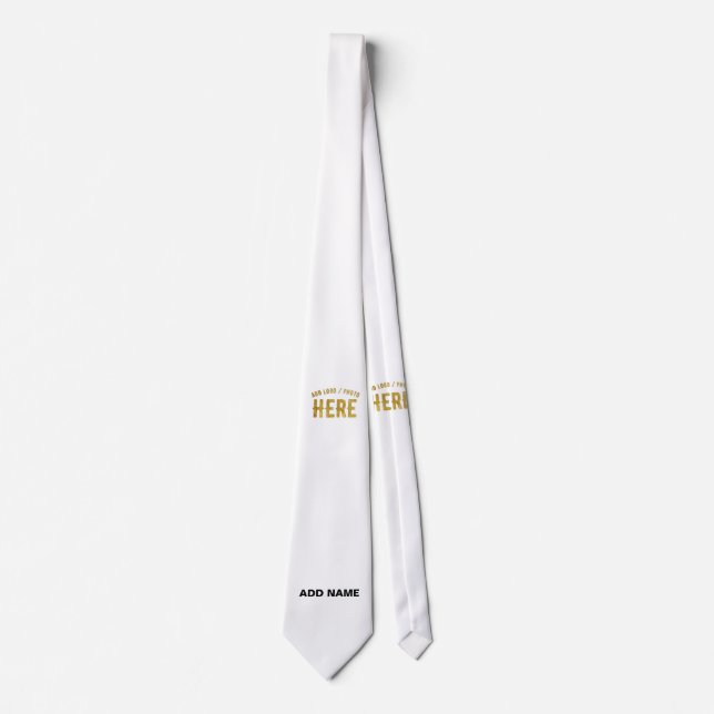 CRAVATE ÉLÉGANT BLANC PERSONNALISABLE MODERNE MARQUE VÉRIF (Devant)