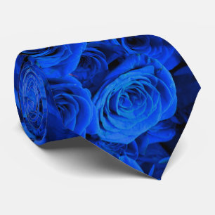 Cravate Elégant bleu rose bleu fleurs bleu bleu bleu flora