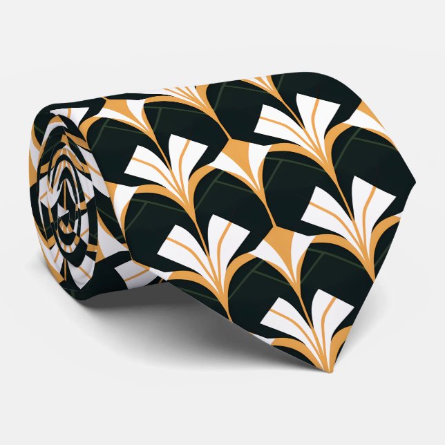 Cravate Élégant carrelage motif art déco (Roulé)