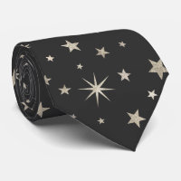 Élégant Classé Charcoal Gris Argent Stars Monogram