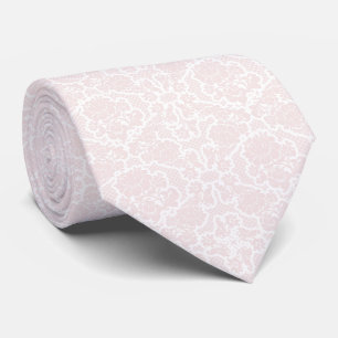 Cravate Élégant col rose blush floral mariage