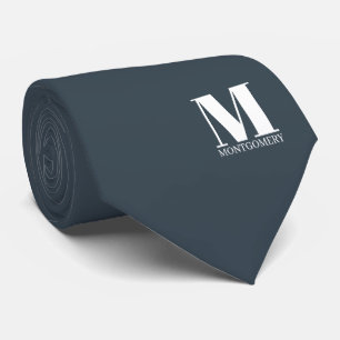 Cravate Élégant Collet de Mariage Monogramme + Nom