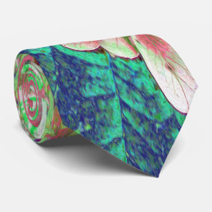 Cravate Élégant Corail et Chartreuse Limelight Hydrangea