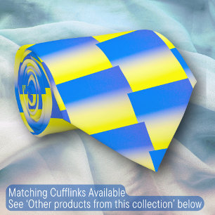Cravate Elégant dégradé bleu et jaune Ukraine inspiré