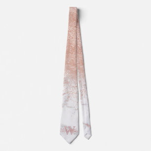 Cravate Élégant faux rose en or confetti image en marbre b