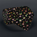 Cravate élégant faux rose or  papillon motif<br><div class="desc">Motif papillon moderne et mignon.</div>