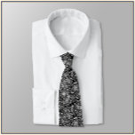 Cravate Élégant floral noir et blanc<br><div class="desc">Belle et élégante cravate florale noire et blanche.</div>